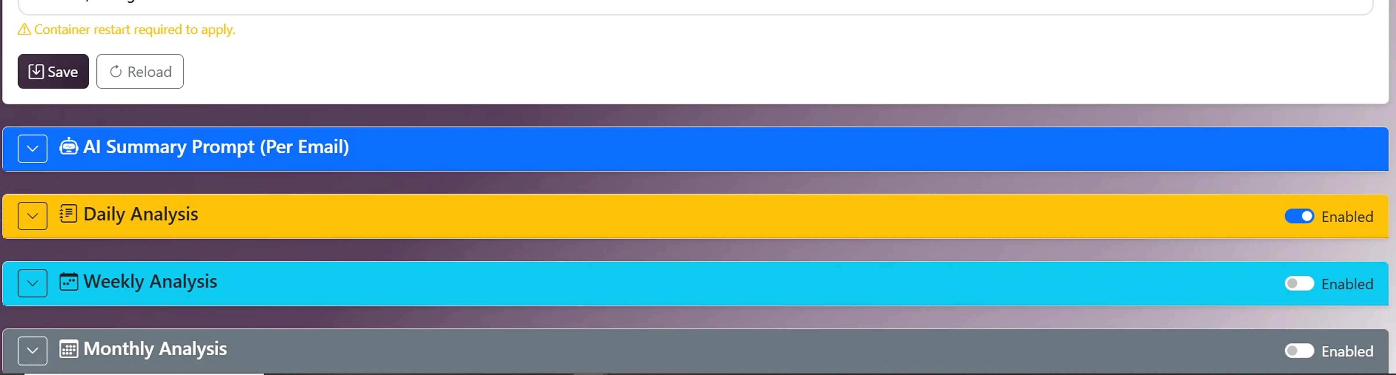 SUMMYZE Admin Panel — Daily, Weekly, Monthly Analysis Prompts