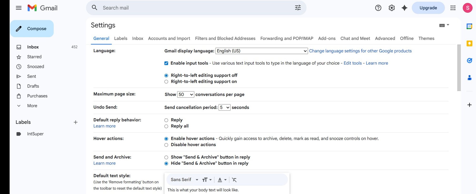 Forwarding and POP/IMAP tab